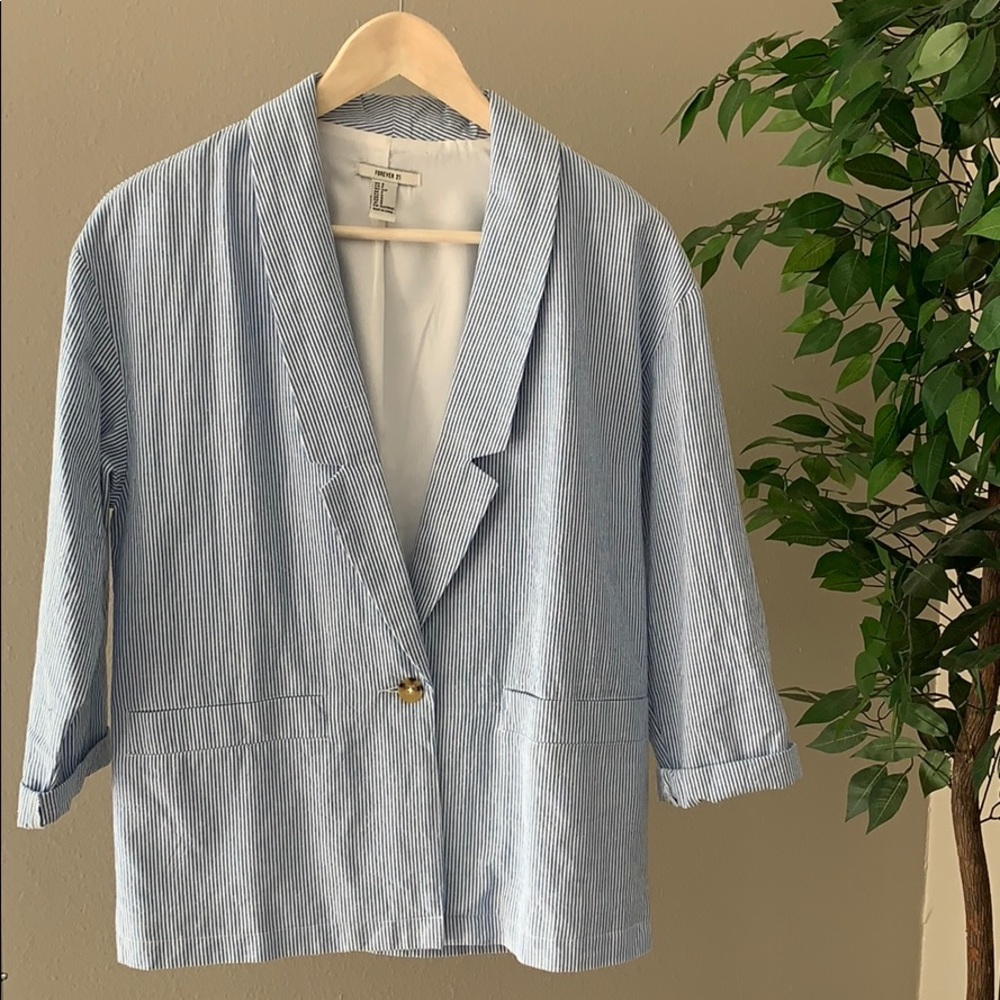 Forever 21 Pinstripe Blazer